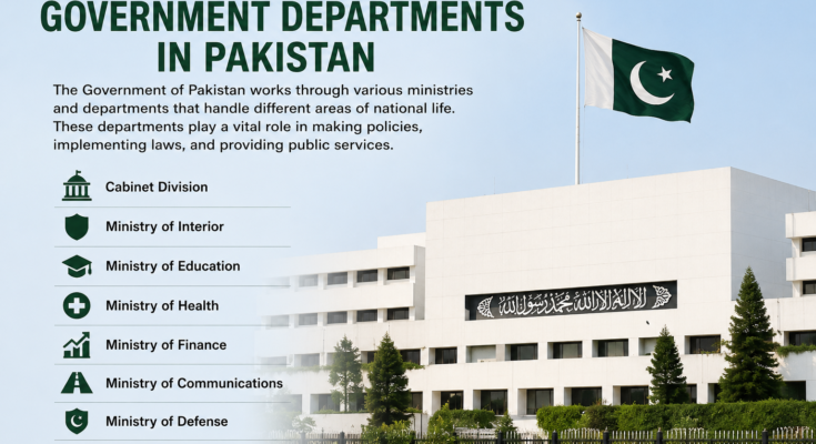 What Are the Main Government Departments in Pakistan