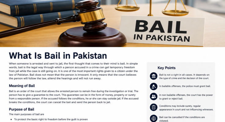 What Is Bail in Pakistan