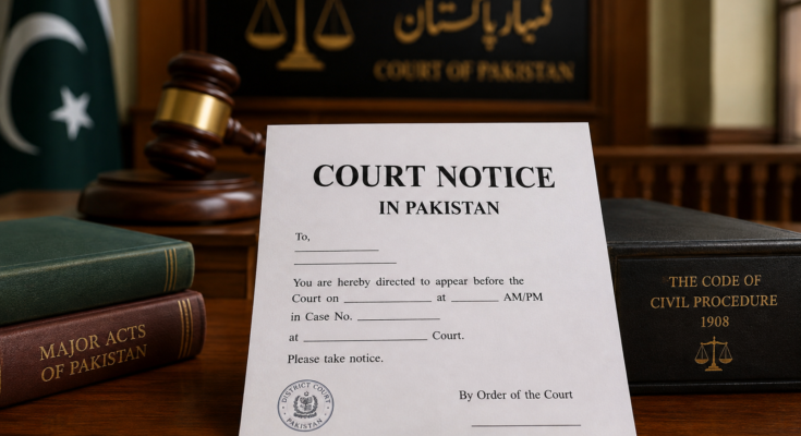 What Is a Court Notice in Pakistan