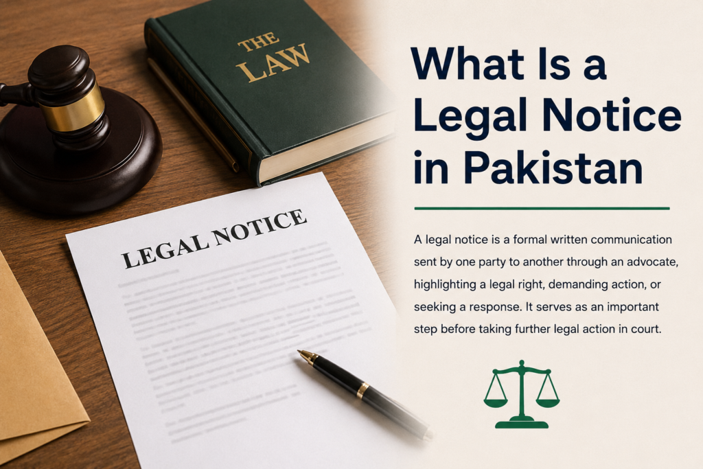 What Is a Legal Notice in Pakistan