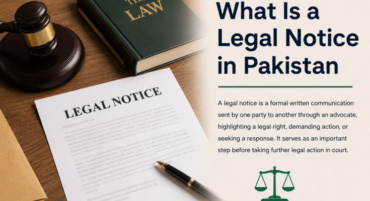 What Is a Legal Notice in Pakistan