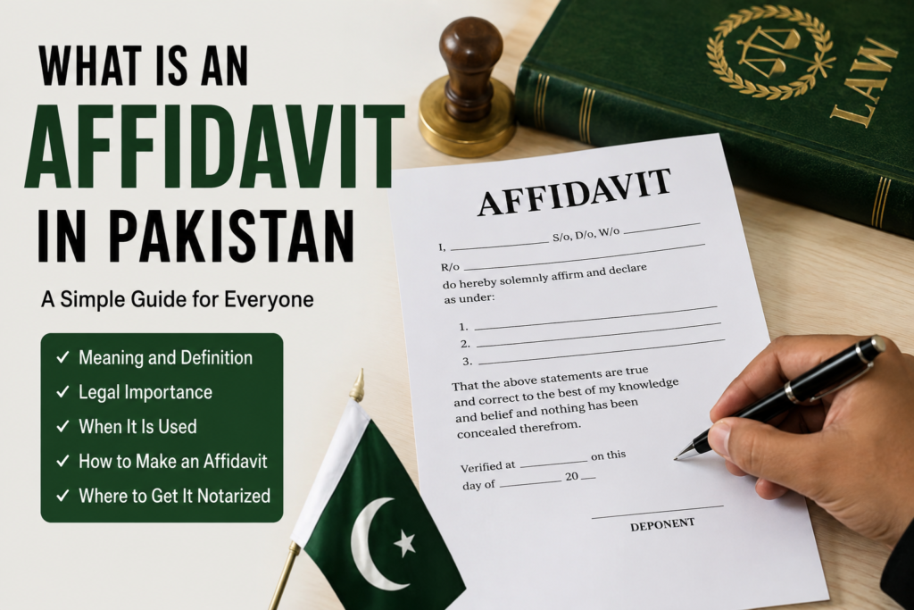 What Is an Affidavit in Pakistan