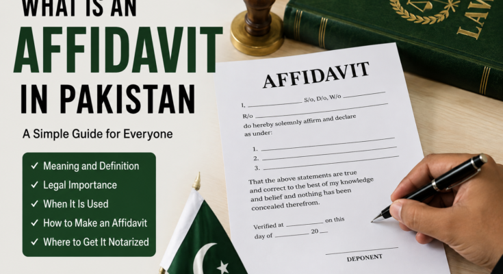 What Is an Affidavit in Pakistan
