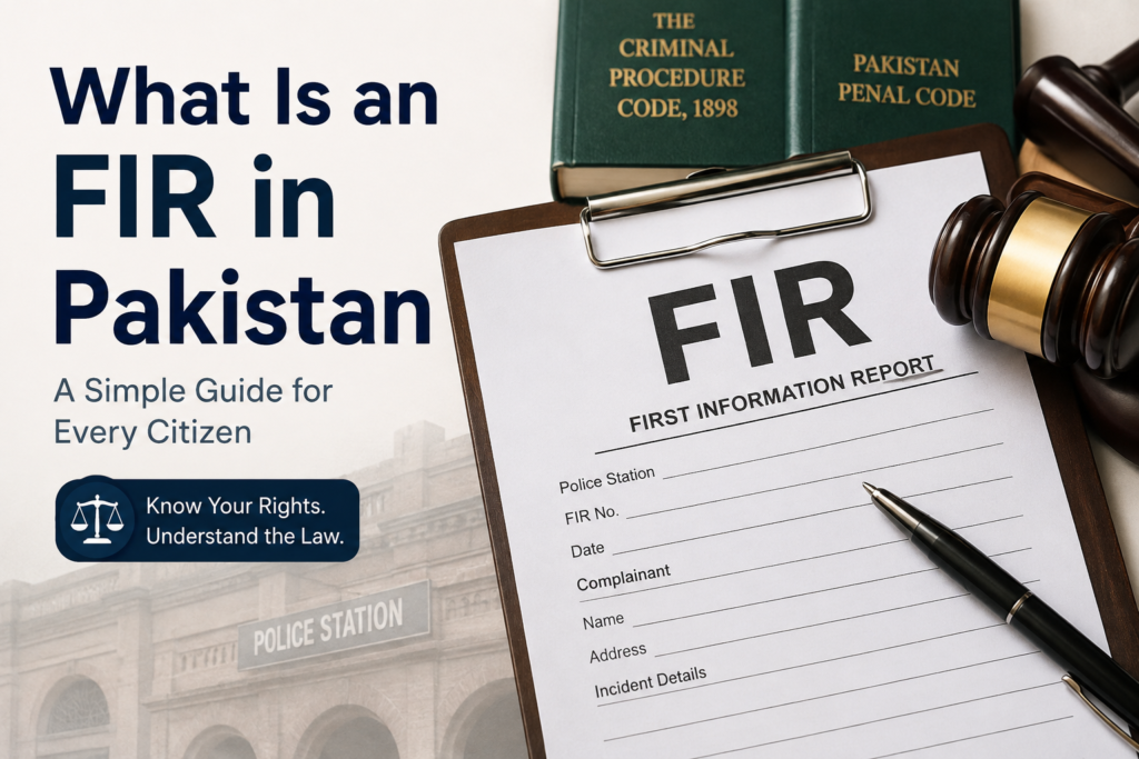 What Is an FIR in Pakistan