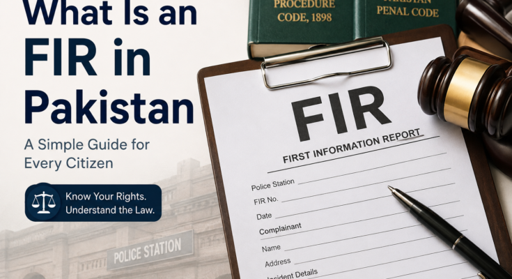 What Is an FIR in Pakistan