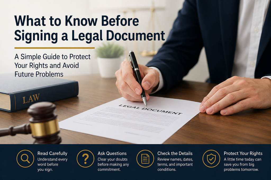 What to Know Before Signing a Legal Document