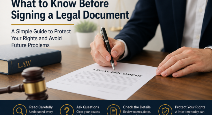 What to Know Before Signing a Legal Document
